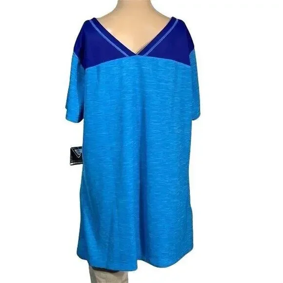 Eddie Bauer Womens T Shirt Traverse Knits Active Athletic Outdoor Blue 2XL - Picture 4 of 8